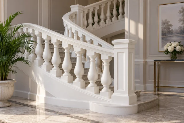 Декоративные балюстрады из пенопласта — акцент в интерьере