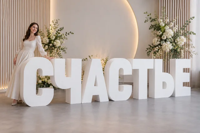 Буквы из пенопласта для фотосессии — акцент на стенде
