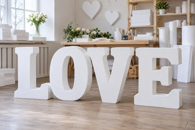 Буквы LOVE из пенопласта — серия символов