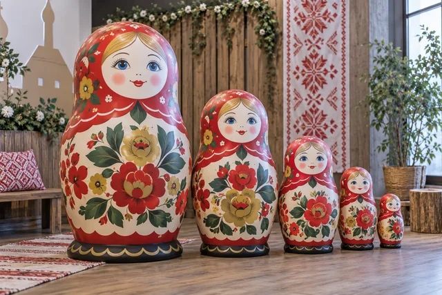 Матрёшки из пенопласта — набор фигур разных размеров