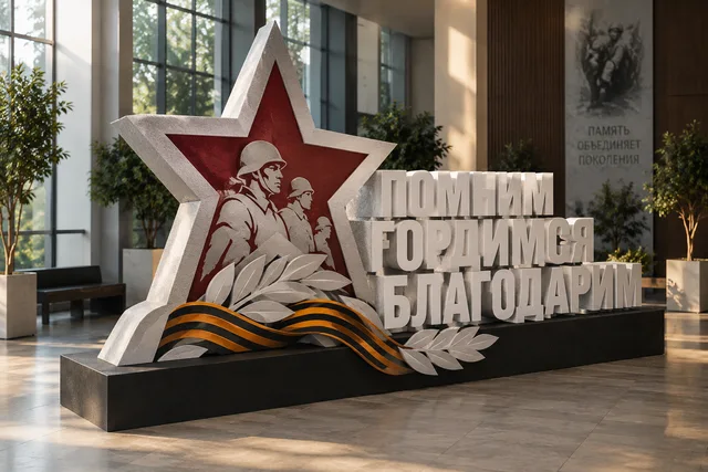 Мемориальные композиции из пенопласта для событий — крупный арт-объект