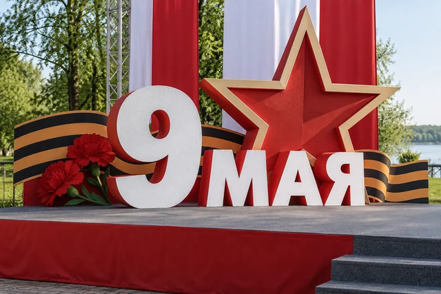 Декор из пенопласта на 9 мая — декор сцены