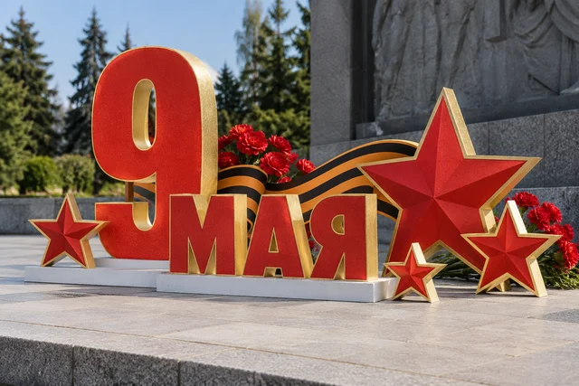 Декор из пенопласта на 9 мая — набор для нескольких зон