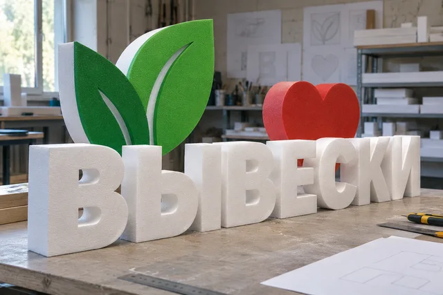 Вывески из пенопласта — серия для нескольких площадок